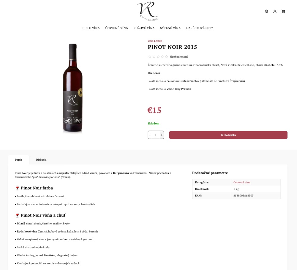 Ukážka produktu na Shoptete Shoptet eshopy