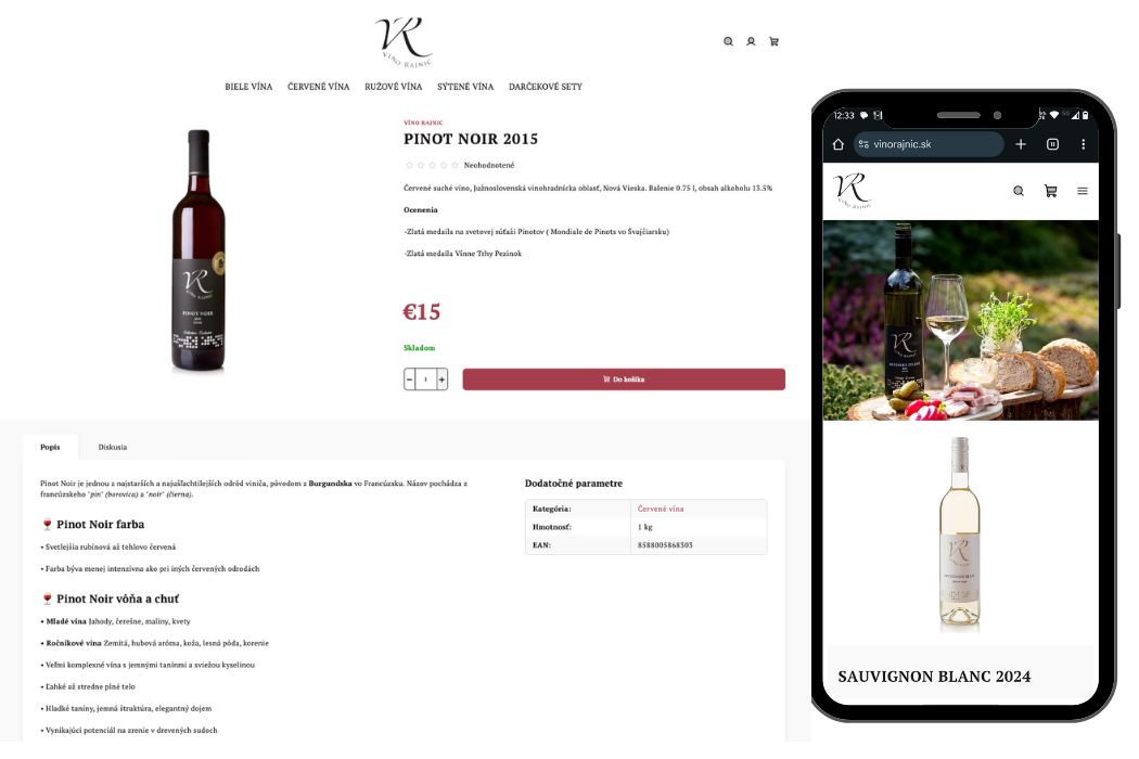 Víno Rajnic - eshop a web vinárstva